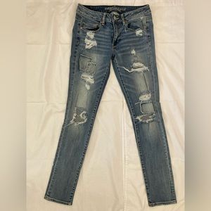 American Eagle Outfitters distructed skinny jeans